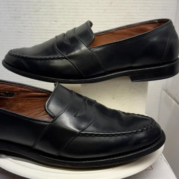Allen Edmonds Randolph Black Leather Penny Loafers, Size 9.5 3E - Picture 1 of 8